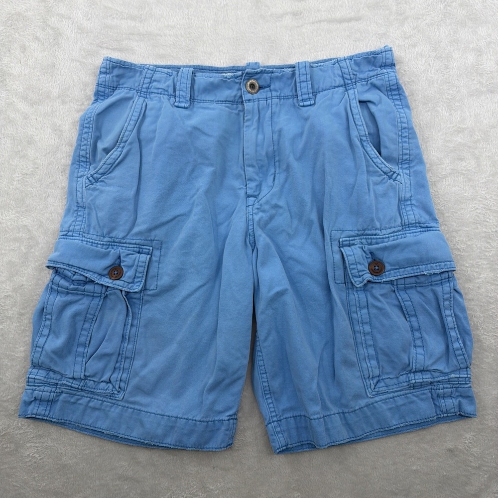 American Eagle Shorts‎ Mens 32 Blue Classic Cargo Distressed Y2k Vintage Utility